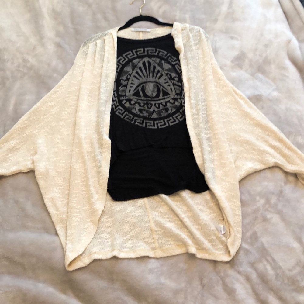 Cardigan/muscle tee set